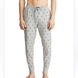 POLO RALPH LAUREN PONY PRINT GRAY JOGGER SWEATPANTS